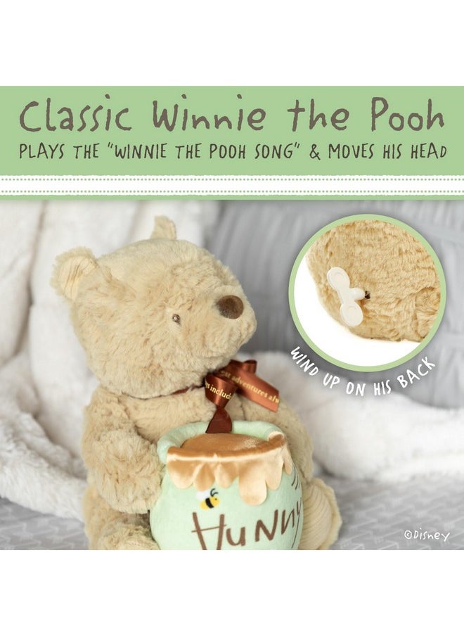 Disney Baby Classic Pooh Waggy - Musical Plush Stuffed Animal, 13 Inches , Brown