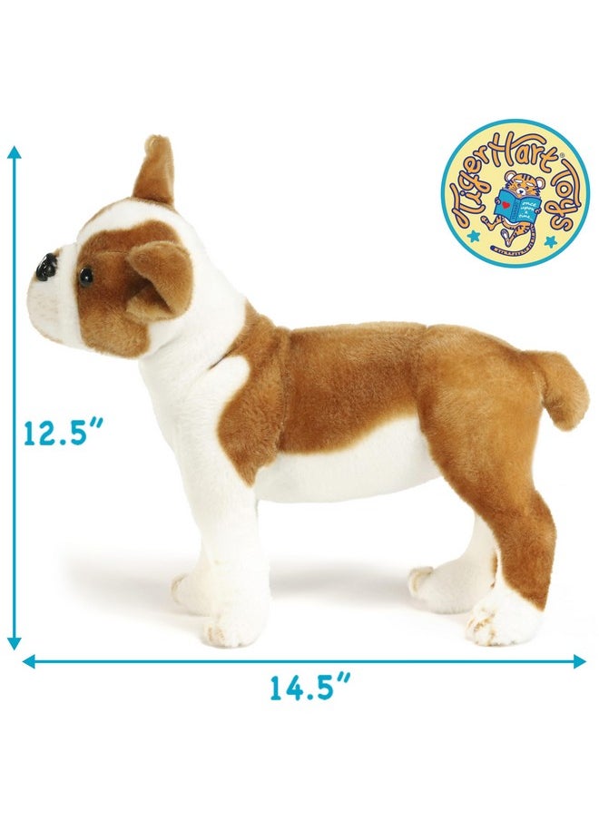 Bobby The Boston Terrier Boxer - 14.5 Inch Large Dog Stuffed Animal Plush - By Tigerhart Toys