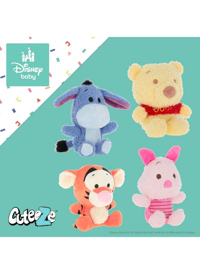 Disney Baby Winnie The Pooh 4 Piece Cuteeze Gift Set Plush Collector Set Of Stuffed Animals, Winnie Piglet Eeyore & Tigger Baby Toy