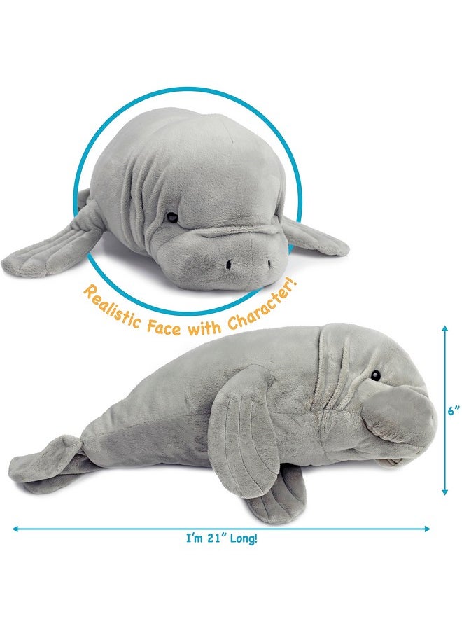 Morgan The Manatee - 21 Inch Stuffed Animal Plush - By Tigerhart Toys (New Edition)