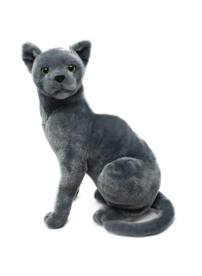 Rae The Russian Blue Cat - 12 Inch Grey Stuffed Animal Plush Gray Cat - By Tigerhart Toys