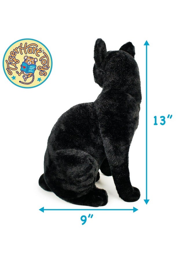 Boone The Black Cat - 13 Inch Stuffed Animal Plush - By Tigerhart Toys