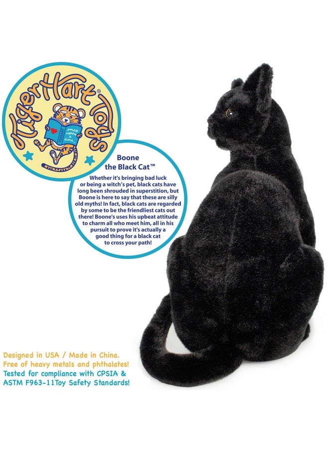 Boone The Black Cat - 13 Inch Stuffed Animal Plush - By Tigerhart Toys