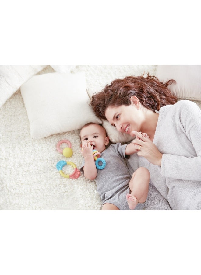 Hape Rattle & Teether Collection 3-Piece Rattle & Teething Set