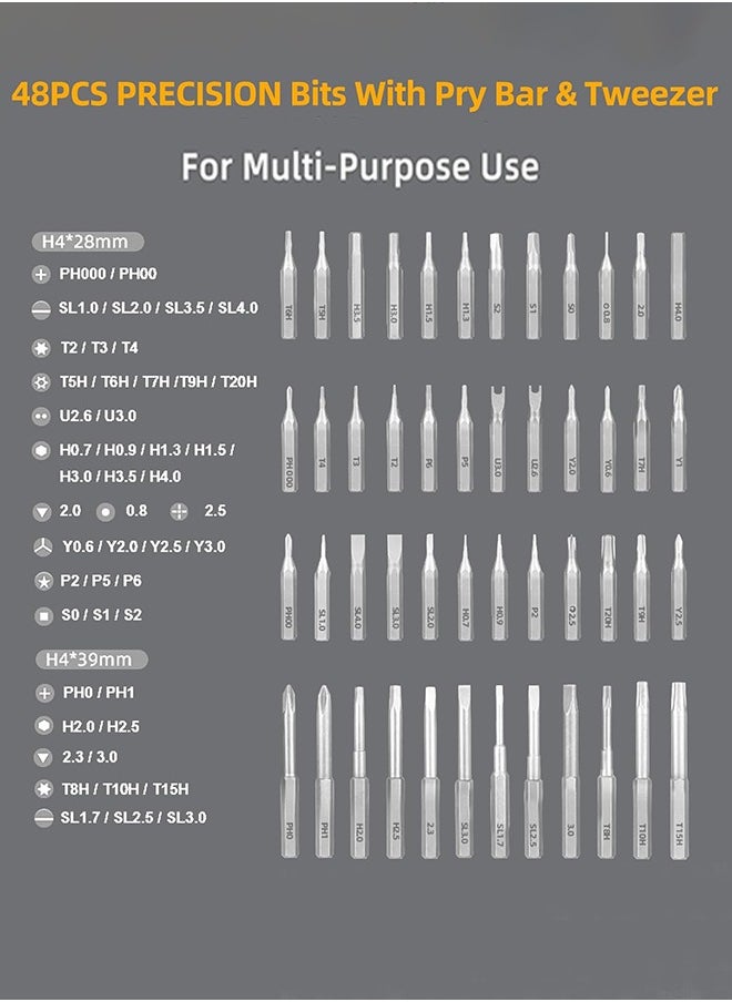 Precision Electric Screwdriver Set Silent and Durable Type-C Fast Charging Cordless Screwdriver 17/50 In 1 Hand Tool Sets