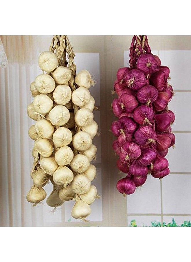 1Pack Simulation Artificial Lifelike Fake Vegetable Artificial Garlic Red Pepper Fake Vegetables Onion Hanging Rope Home Decor Photography Props (Onion)