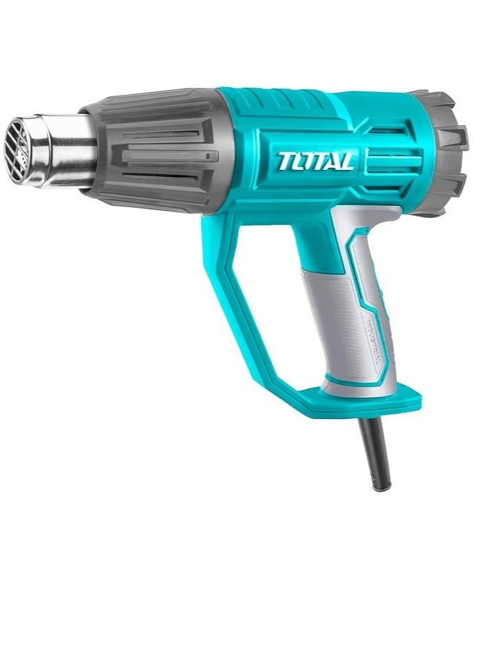 TOTAL Heat Gun 2000W, Adjustable Temperature 50°C to 550°C, Professional Hot Air Gun with Nozzles & Scraper for DIY, Crafting, Shrink Wrapping, and Paint Removal