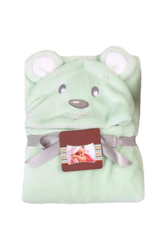 New Born Baby Wrapper, Blanket, Soft Towel For Baby Boys And Baby Girls, Size: Newborn, ?Fleece, Green Dog