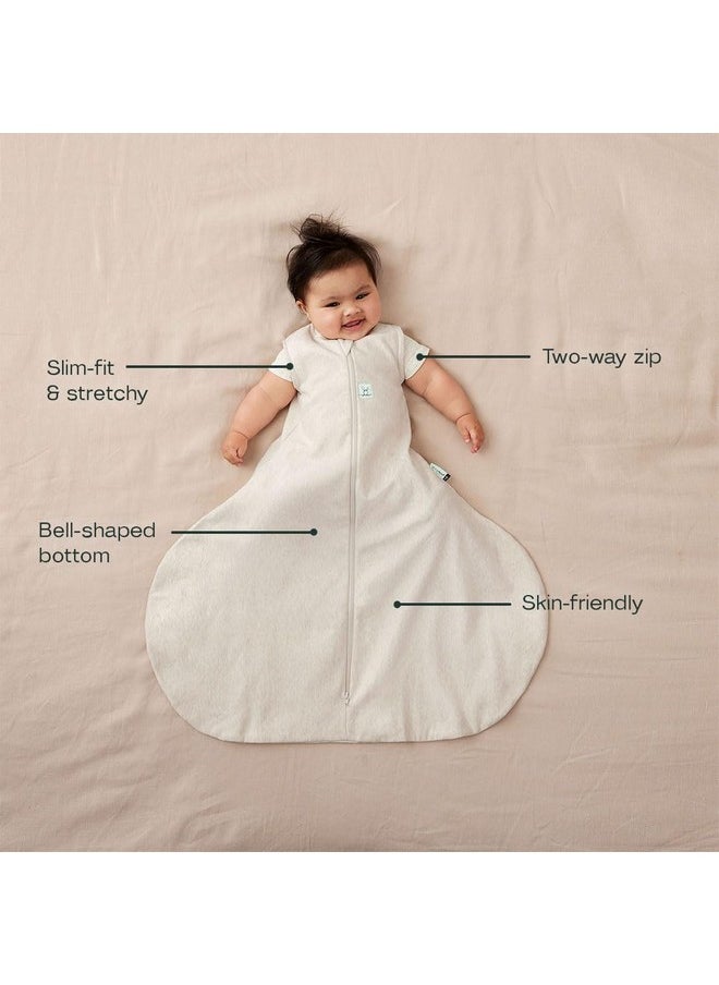 1.0 Tog Hip Harness Jersey Swaddle Bag, Breathable Baby Sleep Bag For Hip Health, Gentle And Cozy (8-24 Months, Oatmeal Marle)
