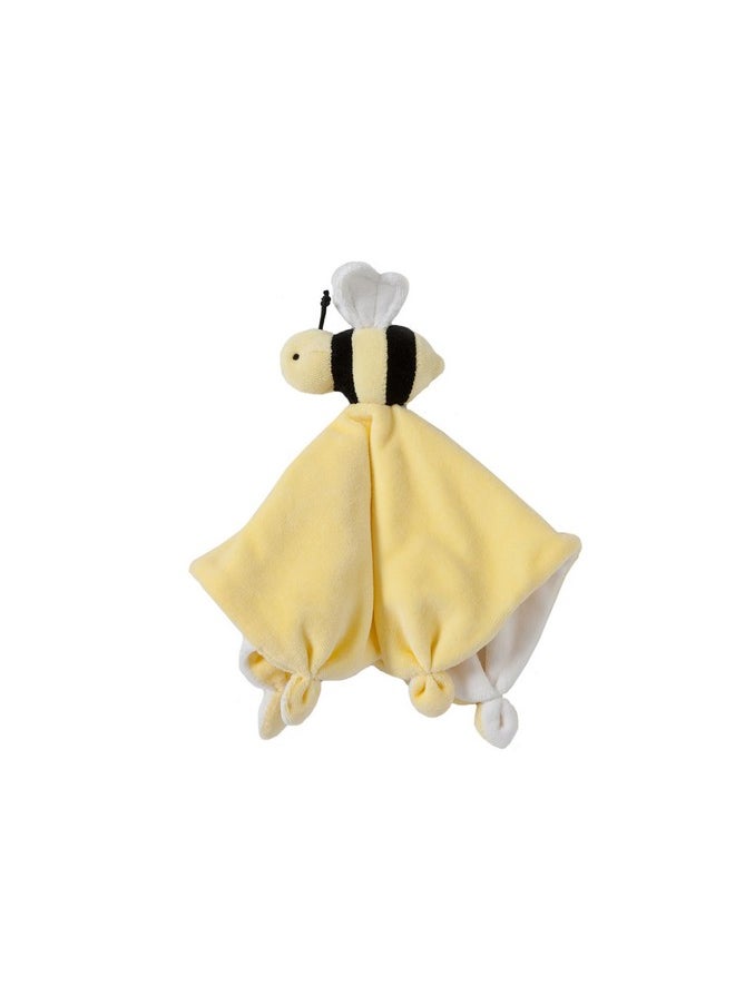 Baby Plush Toy Lovey, Hold Me Bee Stuffed Security Blanket, Infants Comfort Object, Made With Organic Velour Shell With Polyester, Sunshine Color, Size 12X12X3 Inches