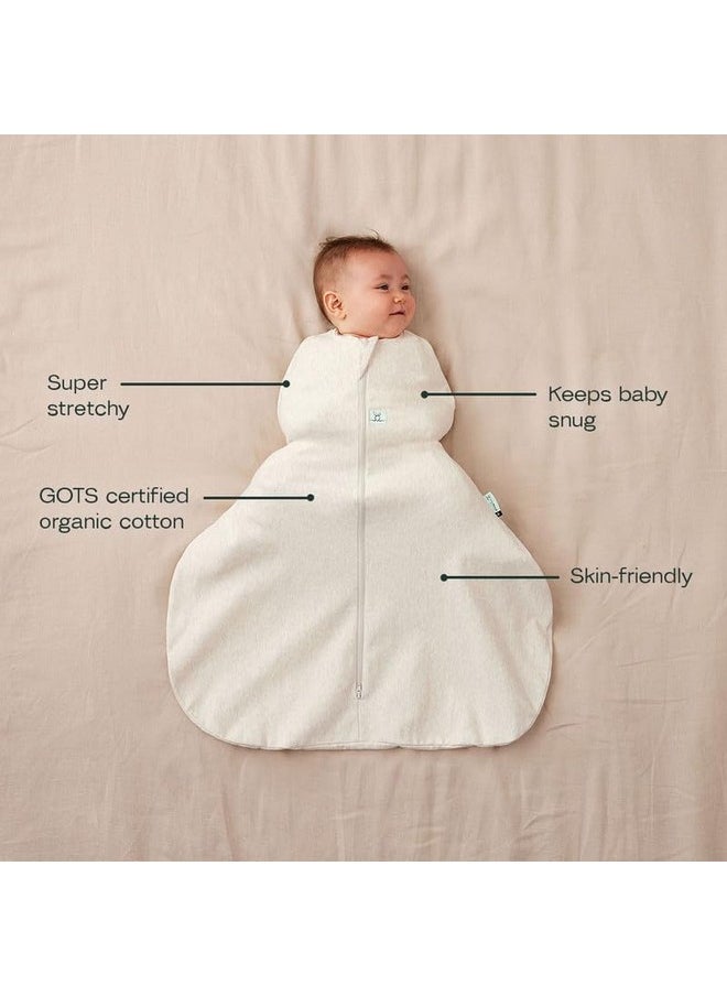 1.0 Tog Hip Harness Cocoon Swaddle Bag, Breathable Baby Sleep Bag For Hip Health, Snug And Gentle (3-6 Months, Oatmeal Marle)