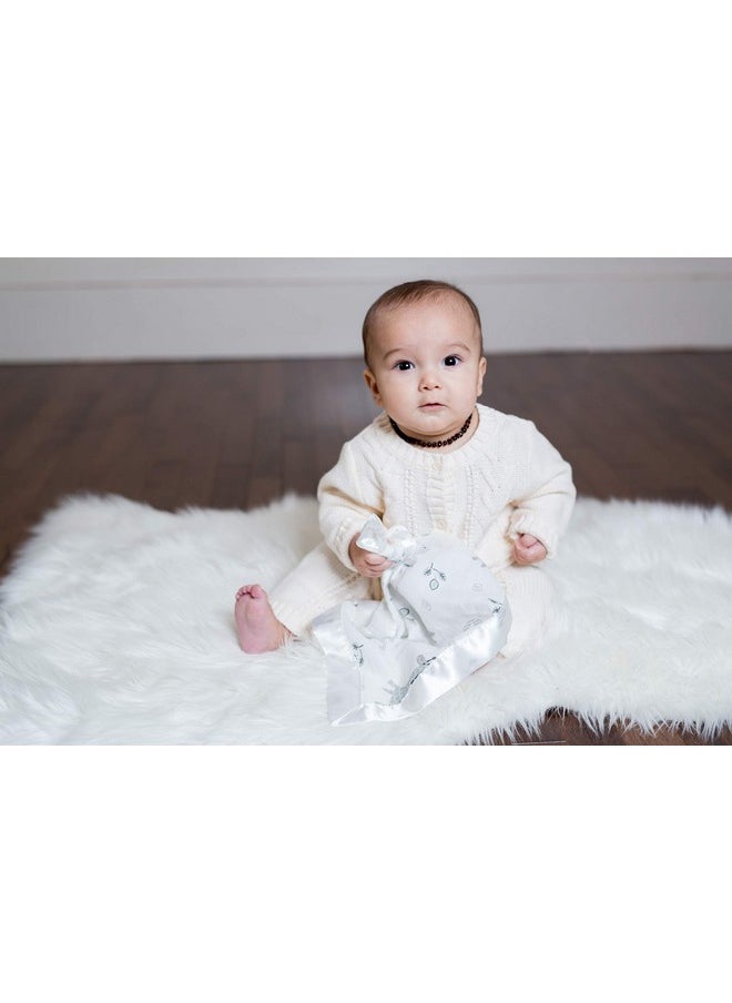 Baby Security Lovey Blankets| Unisex Softest Breathable Cotton Muslin Security Blanket With Silky Satin Trim| Neutral Comforting Blanket For Girls & Boys | 16In By 16 In| Afrique