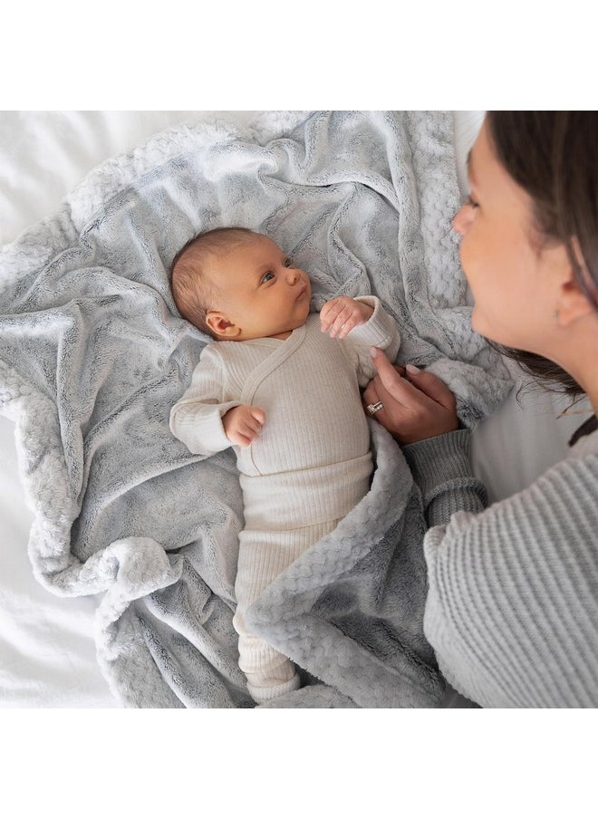 Plush Blanket - Soft Minky Baby Blanket For Infants, Toddlers, Kids, For Crib, Stroller, Travel, Oatmeal