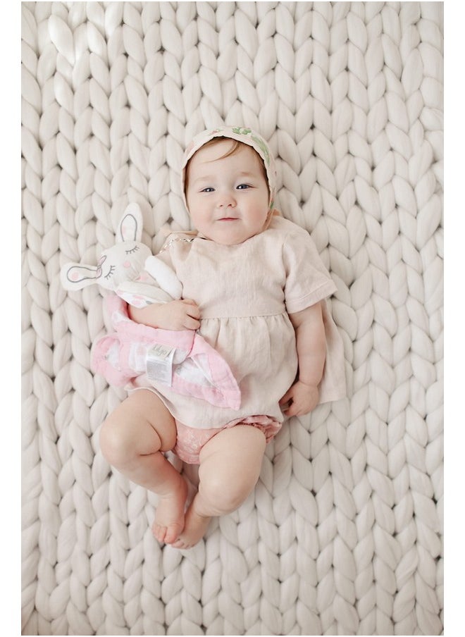 Lovey Blankets| Unisex Security Blanket & Toy| Softest Breathable Cotton Muslin| 15