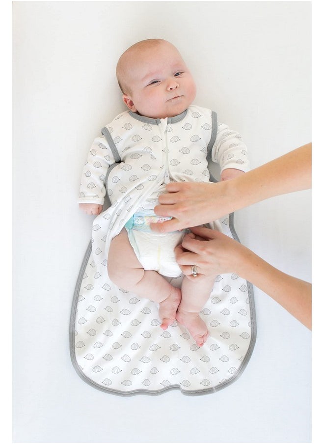 Baby Sleep Sack 6-12 Months, Cotton Knit Wearable Blanket With 2-Way Zipper, Non-Weighted Sleeping Sack For Safer Sleep, Tiny Hedgehogs, Medium