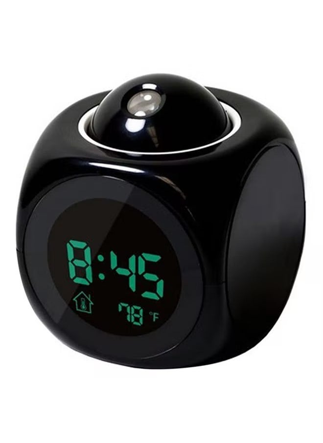 LCD Projection Digital Alarm Clock Black 15 x 11 x 2.5cm