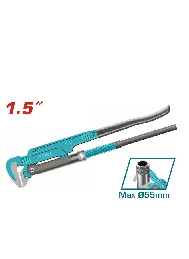 TOTAL 90° Heavy Duty Swedish Pipe Wrench 1-1/2