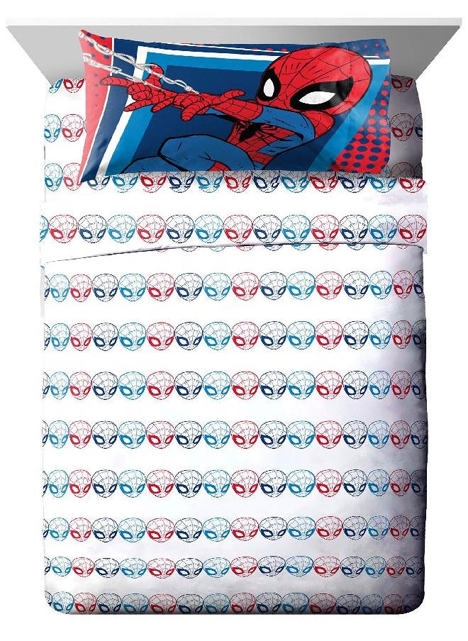 Jay Franco Marvel Super Hero Adventures Go Spidey 4 Piece Toddler Bed Set - Super Soft Microfiber Bed Set Includes Toddler Size Comforter & Sheet Set - Bedding Features Spiderman