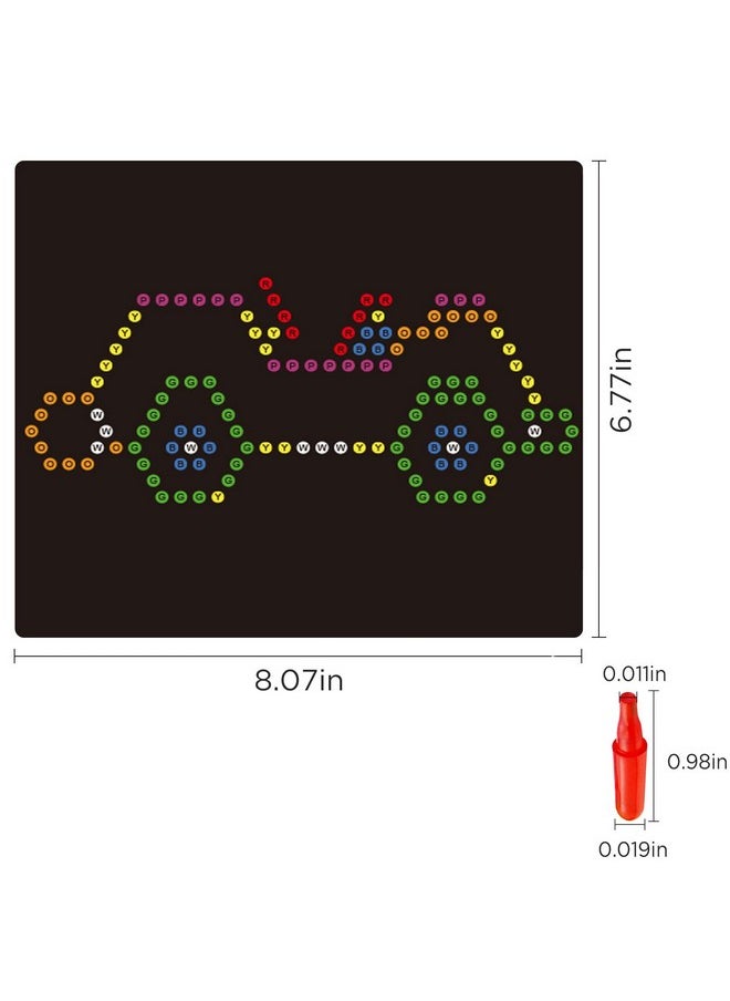 Refill Pegs And Templates Pack For Magic Led Panel Light Up Board Accessories With Colors, Toys For Creative Play, Light Toys For Kids Aged 4 +