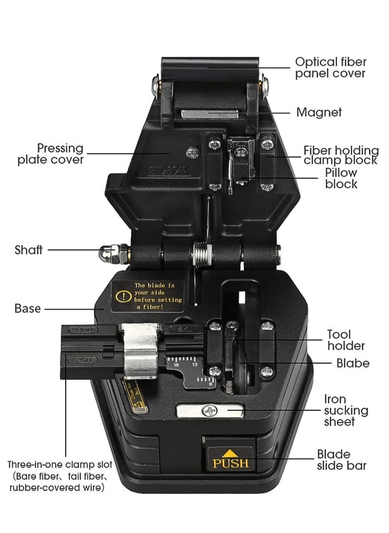 SKL-6C High Precision Fiber Optic Cable Cutter Aluminum Alloy Black No Assembly Required