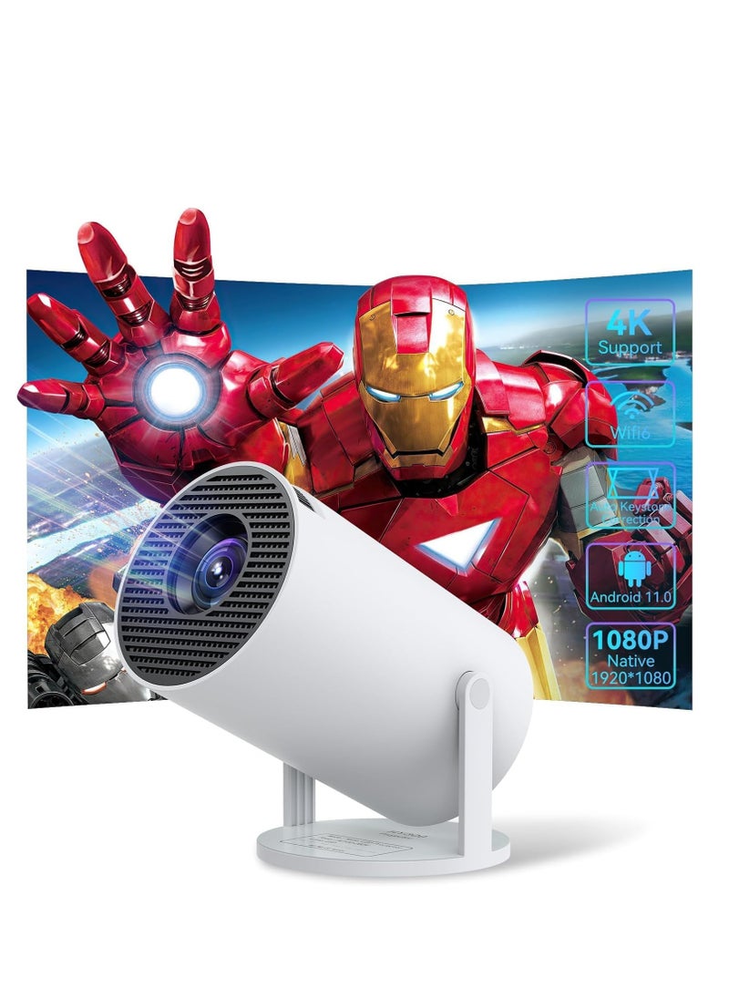 Smart Projector Android 11 Portable Mini Cinema 130 Inches Screen Display Lamp 4K