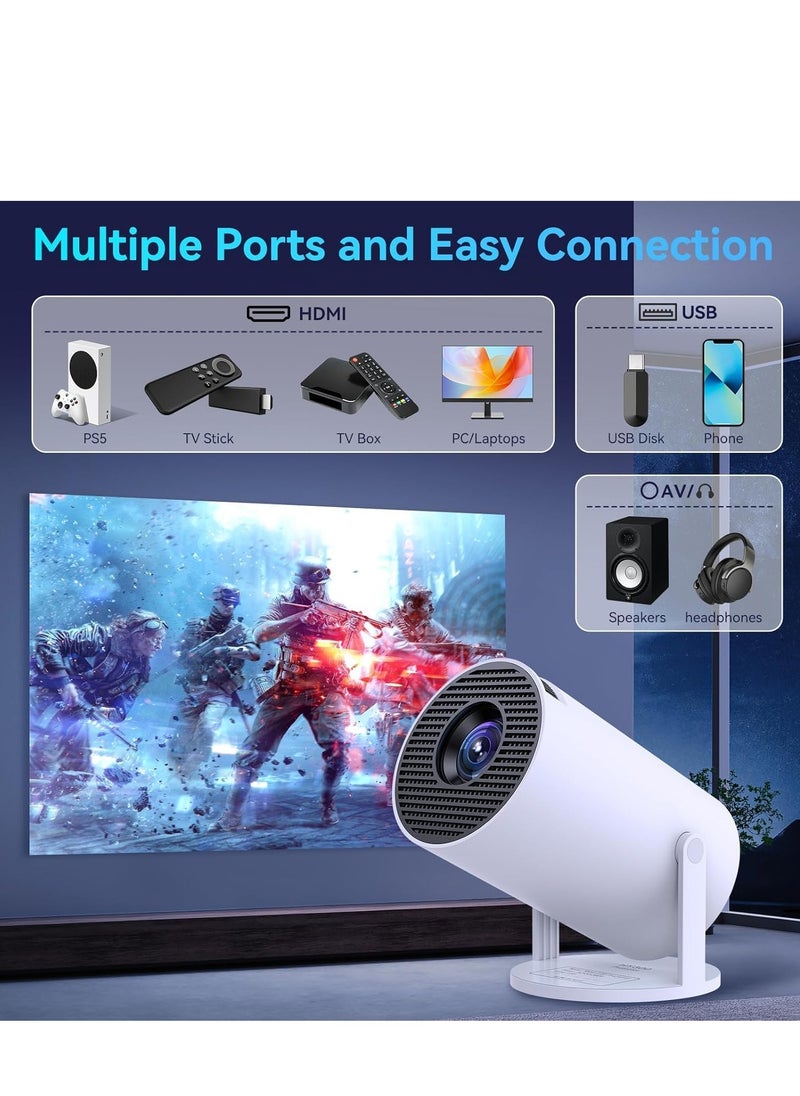 Smart Projector Android 11 Portable Mini Cinema 130 Inches Screen Display Lamp 4K