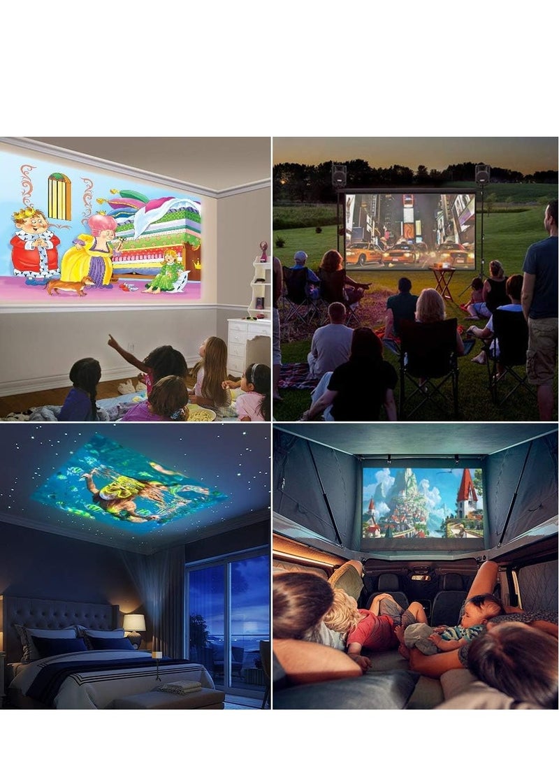 Mini Projector, PVO Portable Projector for Cartoon, Kids Gift, Outdoor Movie Projector