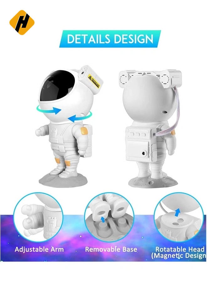 Star Projector Night Light with Timer, Remote Control and 360°Adjustable Design, Astronaut Nebula Galaxy Night Light Projector for Children Adults Baby Bedroom, Party Room and Game Room