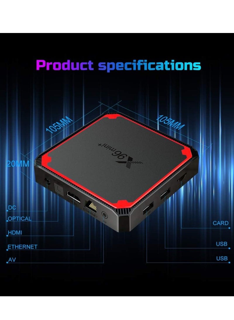 X96 Mini Plus TV Box | Android 9.0 | Amlogic S905W4 Quad-Core A53 | 5G Dual WiFi | 4K & 6K Support | H.265 | Google & YouTube | Media Player | 2GB RAM + 16GB ROM | HDMI 2.0 | Streaming Device
