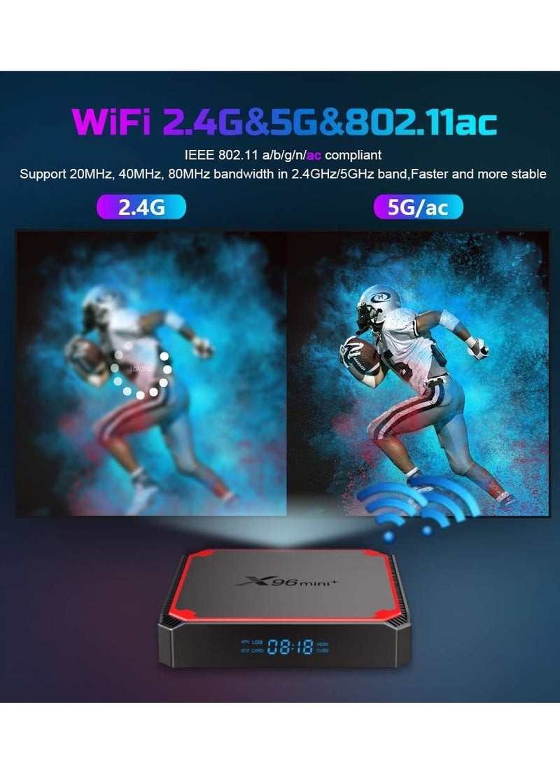 X96 Mini Plus TV Box | Android 9.0 | Amlogic S905W4 Quad-Core A53 | 5G Dual WiFi | 4K & 6K Support | H.265 | Google & YouTube | Media Player | 2GB RAM + 16GB ROM | HDMI 2.0 | Streaming Device