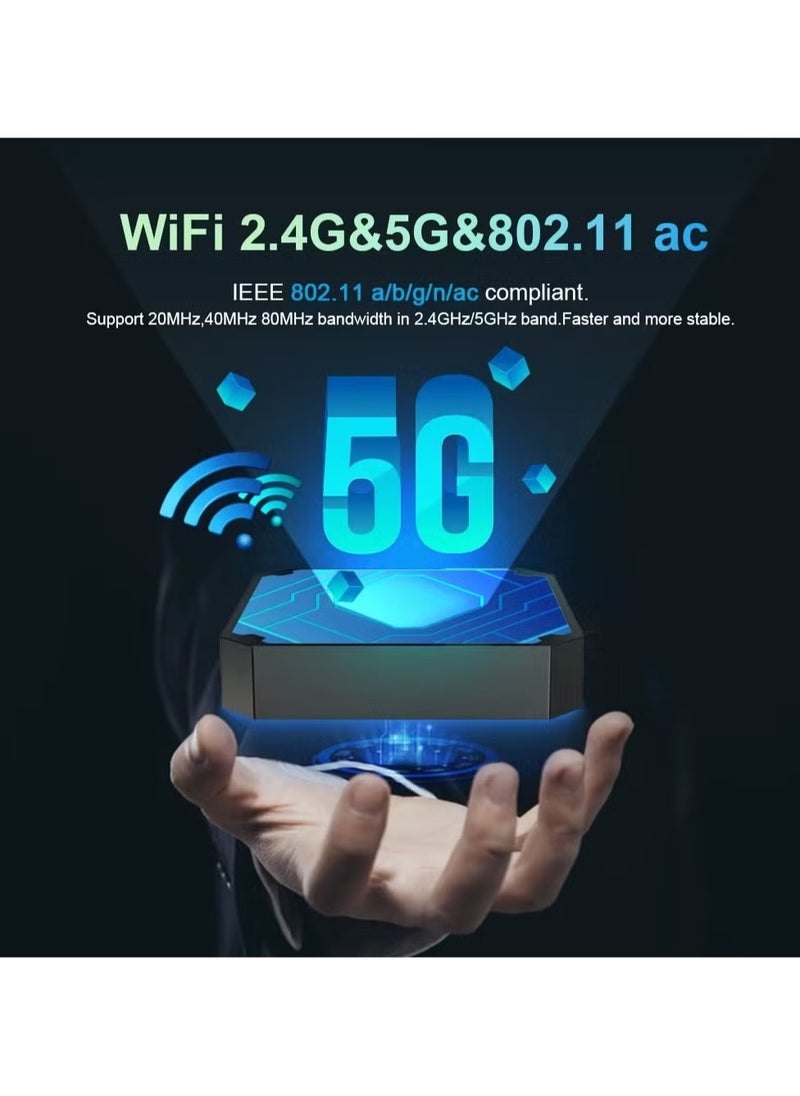 X96 Mini 5G Android TV Box | 2GB RAM + 16GB ROM | Android 9.0 | Amlogic S905W4 Quad-Core | Dual WiFi 2.4G/5G | 4K Media Player | H.265 10bit | USB 2.0 | Smart TV Box