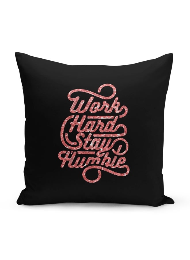 Glitter Pink Print  Velvet Pillow Black/Pink 40x40cm