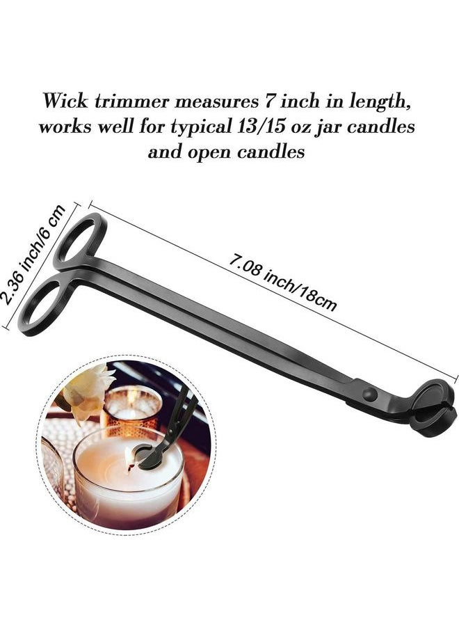 2-Piece Candle Wick Trimmer Black