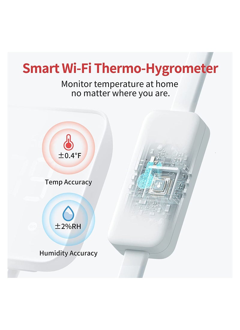 Hub 2nd Gen, work as a WiFi Thermometer Hygrometer, IR Remote Control, Smart Remote and Light Sensor, Link SwitchBot to Wi-Fi 2.4GHz Compatible with voice assistant