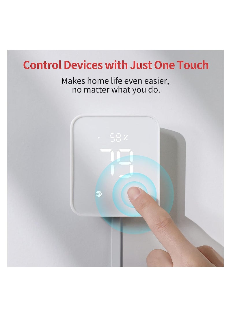 Hub 2nd Gen, work as a WiFi Thermometer Hygrometer, IR Remote Control, Smart Remote and Light Sensor, Link SwitchBot to Wi-Fi 2.4GHz Compatible with voice assistant