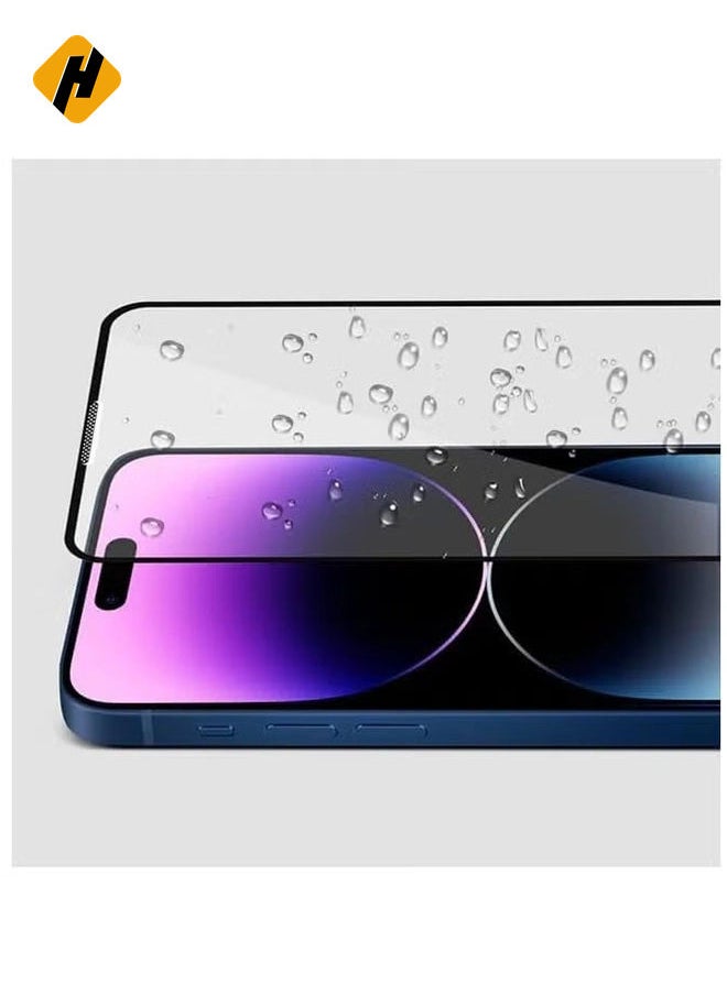 Screen Protector Designed For iPhone 15 Pro Max Anti-Scratch Anti-Glare Tempered Glass Clear Edge to Edge Full Coverage Friendly With Smooth Touch Screen Protector For Apple iPhone 15 Pro Max