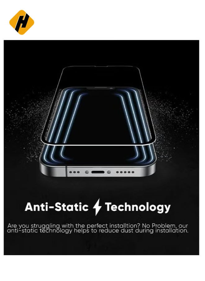 Screen Protector Designed For iPhone 15 Pro Max Anti-Scratch Anti-Glare Tempered Glass Clear Edge to Edge Full Coverage Friendly With Smooth Touch Screen Protector For Apple iPhone 15 Pro Max