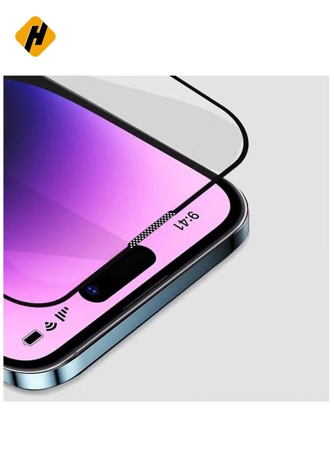 Screen Protector Designed For iPhone 15 Pro Max Anti-Scratch Anti-Glare Tempered Glass Clear Edge to Edge Full Coverage Friendly With Smooth Touch Screen Protector For Apple iPhone 15 Pro Max