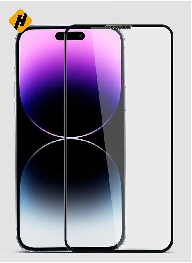 Screen Protector Designed For iPhone 15 Pro Max Anti-Scratch Anti-Glare Tempered Glass Clear Edge to Edge Full Coverage Friendly With Smooth Touch Screen Protector For Apple iPhone 15 Pro Max