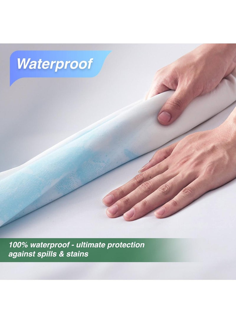 SpireHues Waterproof Quilted Mattress Protector - Deep Pocket 30cm, Soft Microfiber Polyester, Breathable