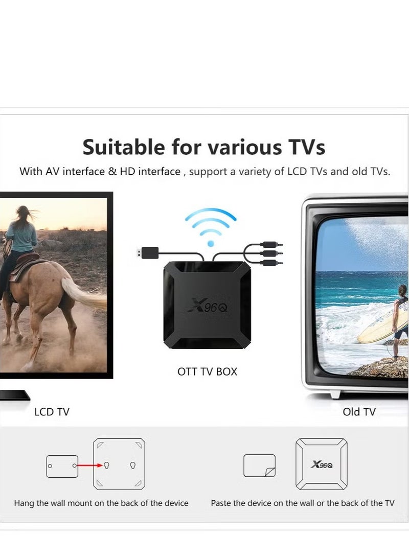 X96Q Android 10.0 TV Box – Allwinner H313 Quad-Core Processor, 16GB Storage, Smart Streaming for TV & Media