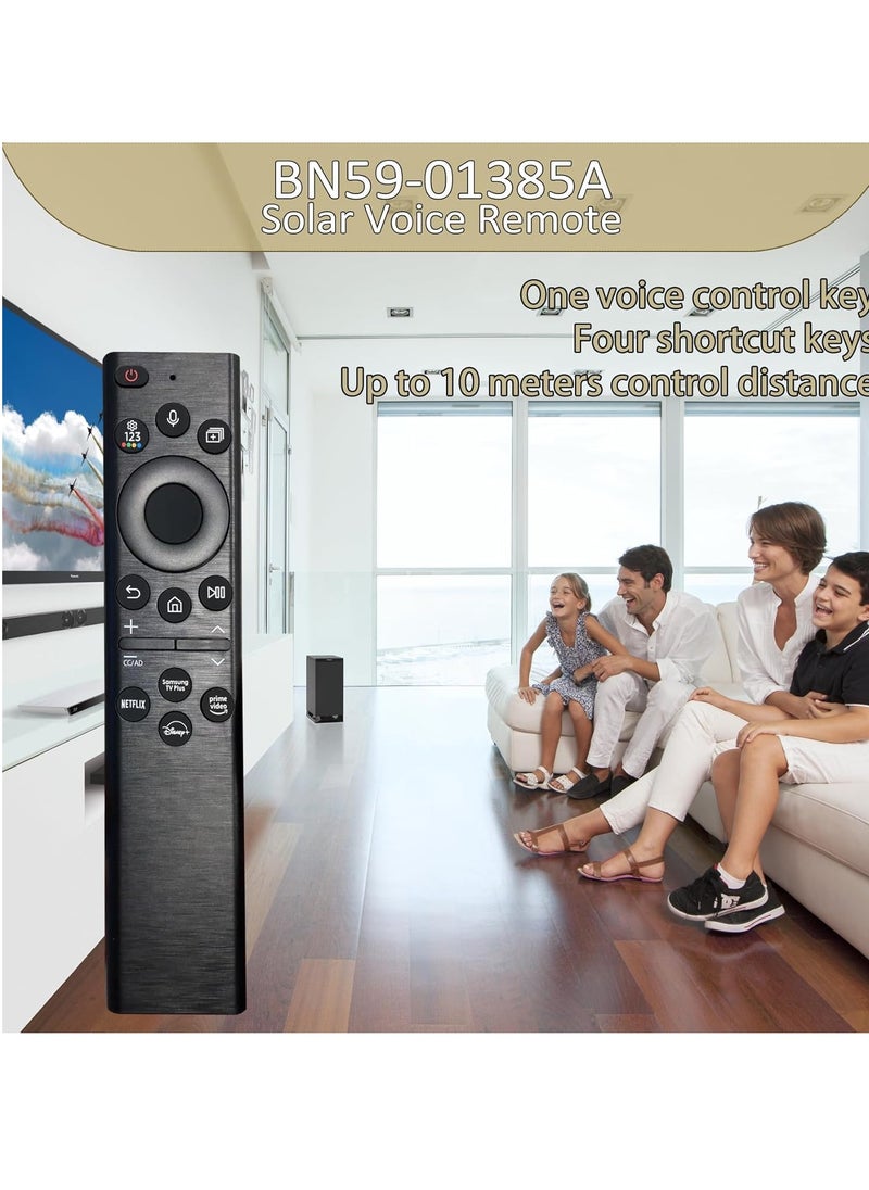 BN59-01385A Solar Voice Remote Control – Compatible with Samsung Smart TVs – Voice Control, Solar Charging, Eco-Friendly Design, Easy Navigation, and Seamless TV Control