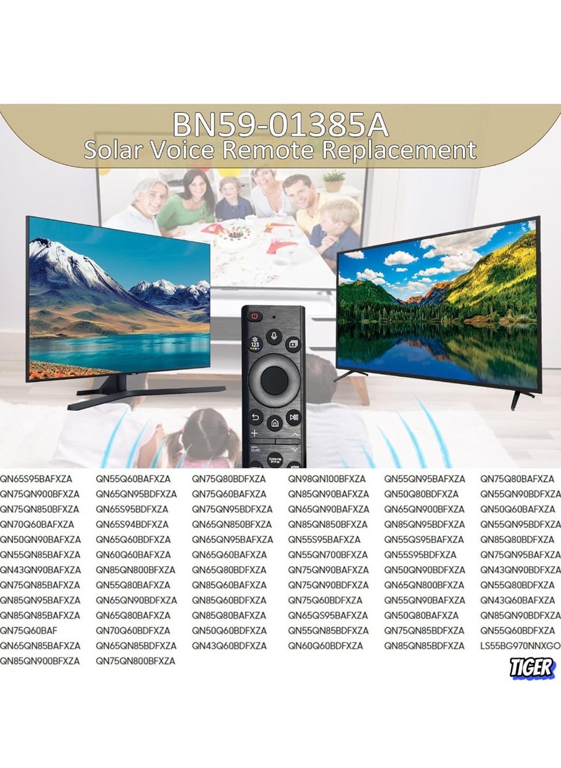 BN59-01385A Solar Voice Remote Control – Compatible with Samsung Smart TVs – Voice Control, Solar Charging, Eco-Friendly Design, Easy Navigation, and Seamless TV Control