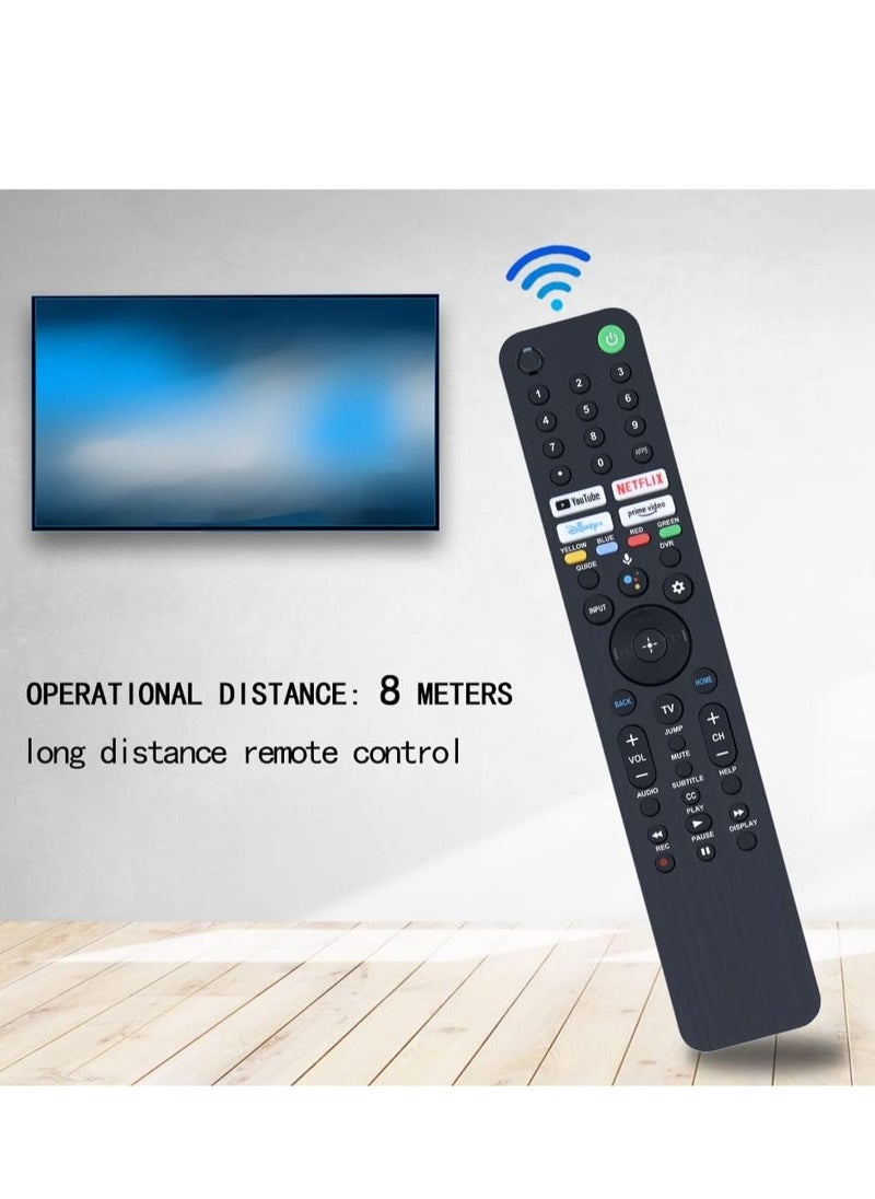 RMF-TX520U Voice Remote Control for Sony Bravia OLED/LED 4K/8K UHD Smart Google TV – Quick Access Buttons for YouTube, Netflix, Disney+, Prime Video