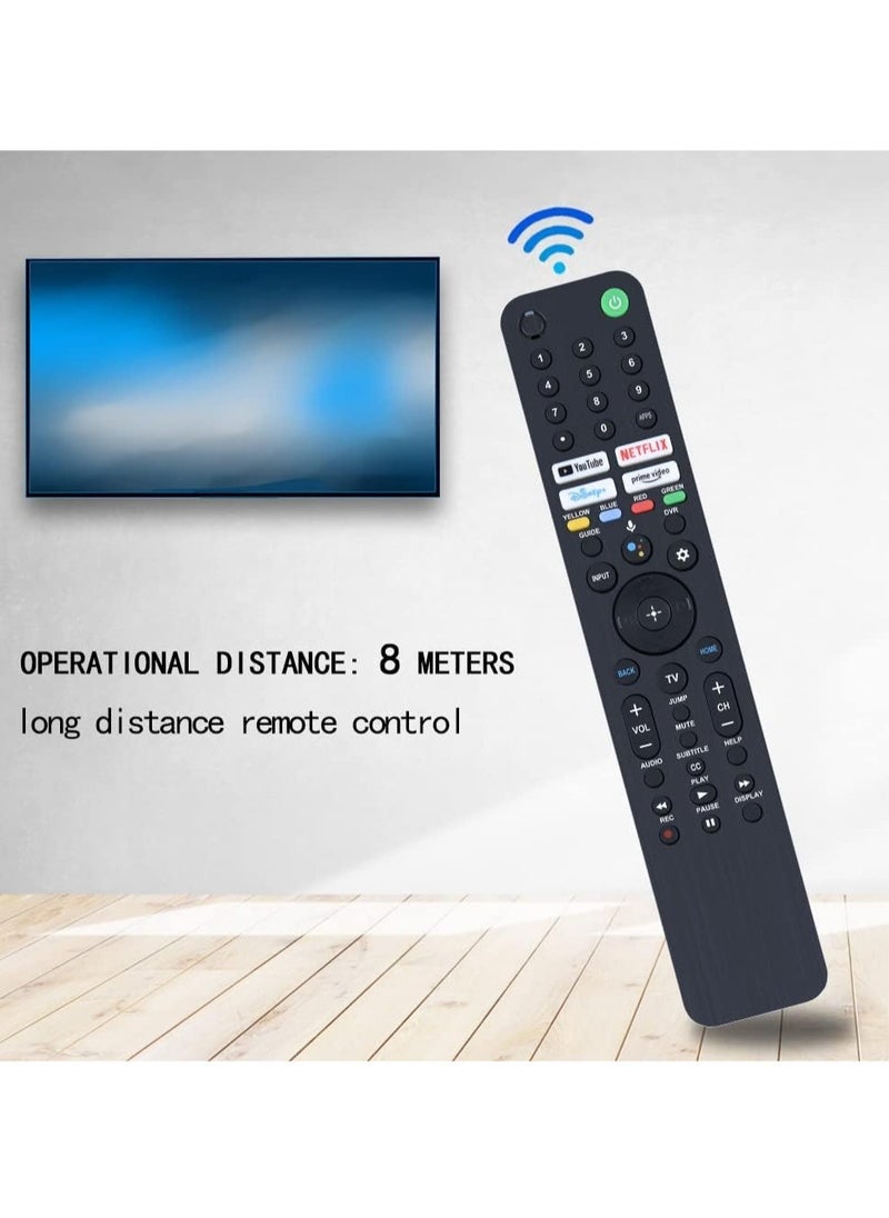 RMF-TX520U Voice Remote Control for Sony Bravia OLED/LED 4K/8K UHD Smart Google TV – Quick Access Buttons for YouTube, Netflix, Disney+, Prime Video