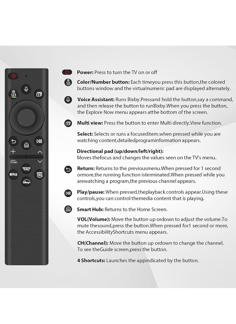 Universal Samsung Remote Control – Eco-Friendly Solar Charging, Compatible with All Samsung Smart TVs, Energy-Efficient, Sustainable Design for Home Entertainment