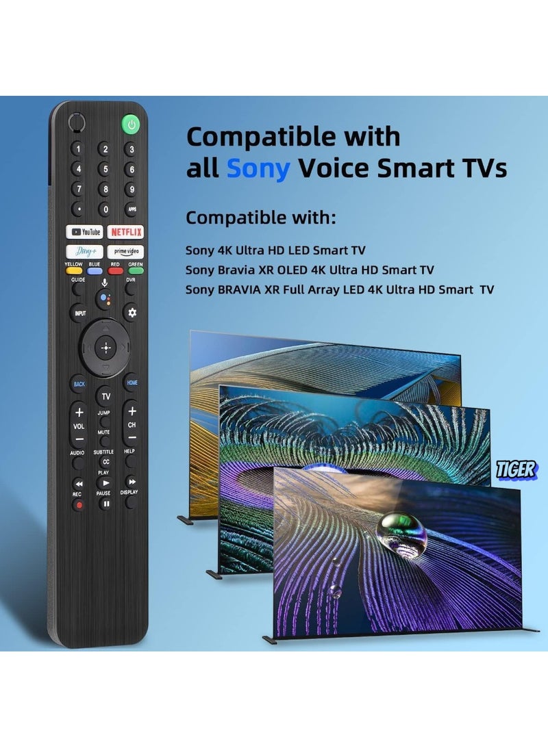 Title: Bluetooth Remote RMF-TX520P with Voice Function – Universal Replacement Remote for Sony LED/4K Smart TVs, Easy Setup, Voice Control, & Quick Access to Streaming Services
