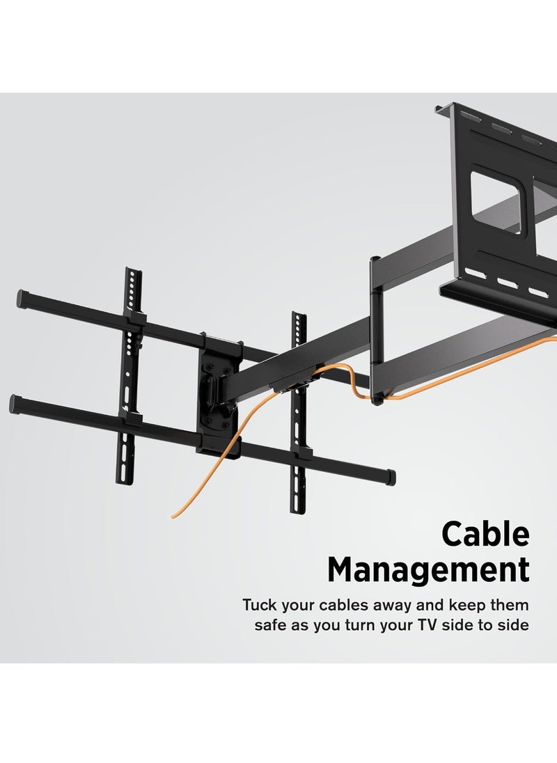 Premium Articulating/Full Motion TV Wall Mount – 40-Inch Extendable Long Arm for 32-80 Inch LED, LCD, Plasma, Flat & Curved TV Screens, Holds Up to 110 lbs, Max VESA 800x400