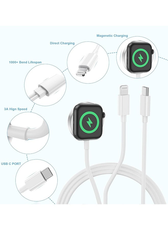 iPhone 20W Fast Charger | Apple Watch Charger | USB C Wall Fast Charger with USB C to Lightning Cable&Apple Watch Charging Cable, Compatible with iPhone 14/14 Pro/14 Pro Max/13/12 & Apple Watch Series10/9/8/7/6/ SE5/4/3/2/1 ﻿