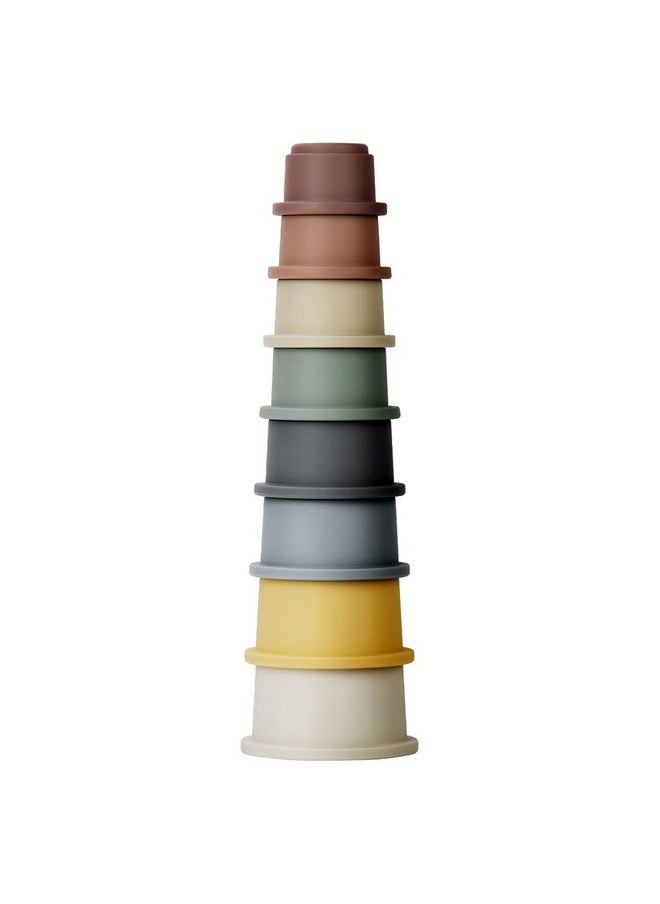 8 Pcs Stacking Cup Toys, Nesting Cups Toy, Baby Bathing Toy & Building Toy For Early Educational Develop Montessori Toy For 6 Month+ Boys & Girls